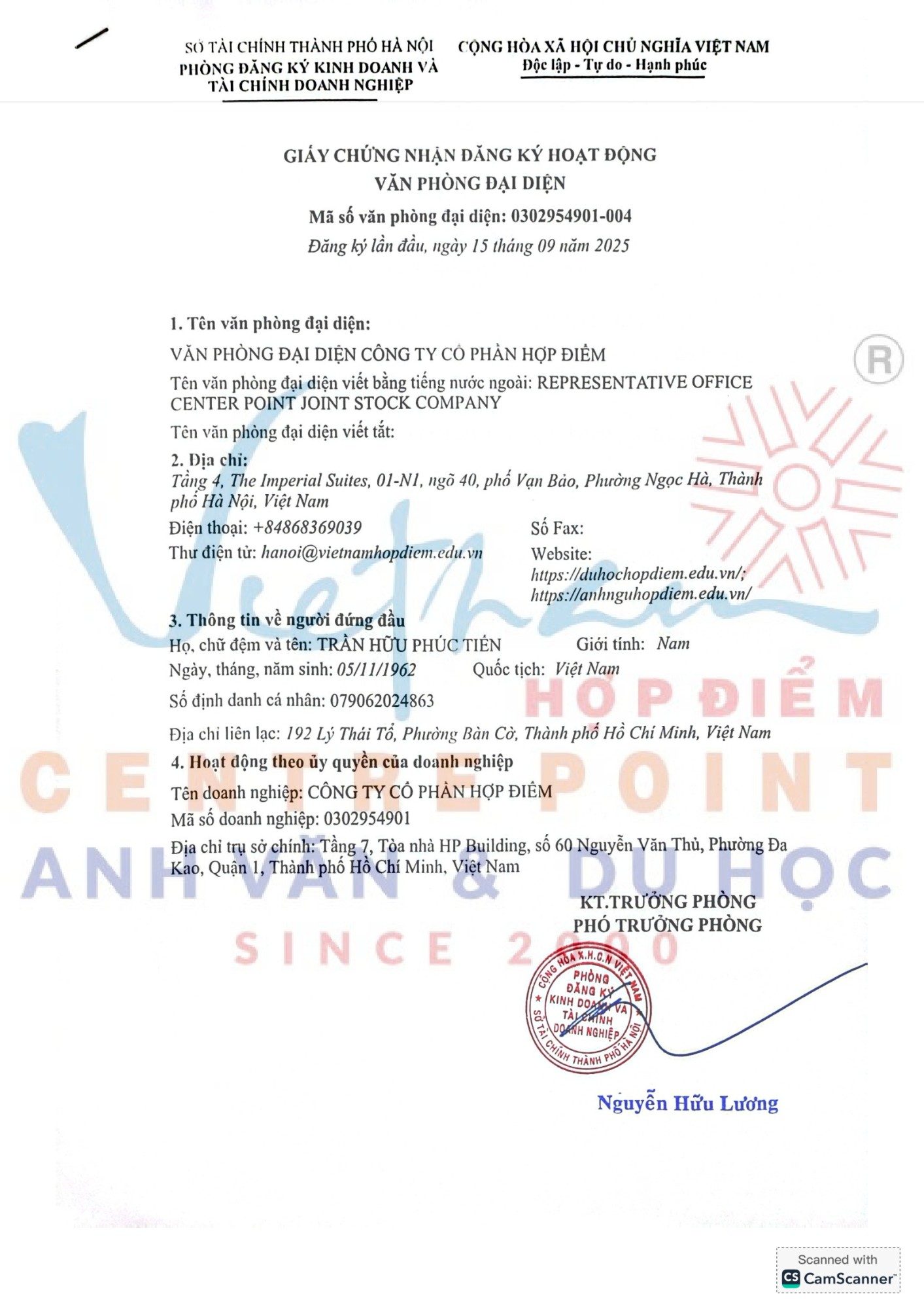 Giấy phép văn phòng đại diện