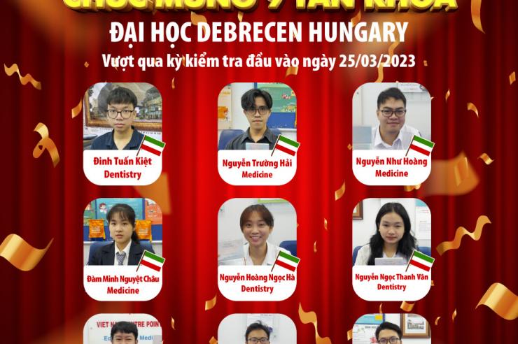 HÒA CHUNG NIỀM VUI CÙNG 9 TÂN KHOA TRÚNG TUYỂN ĐẠI HỌC DEBRECEN 