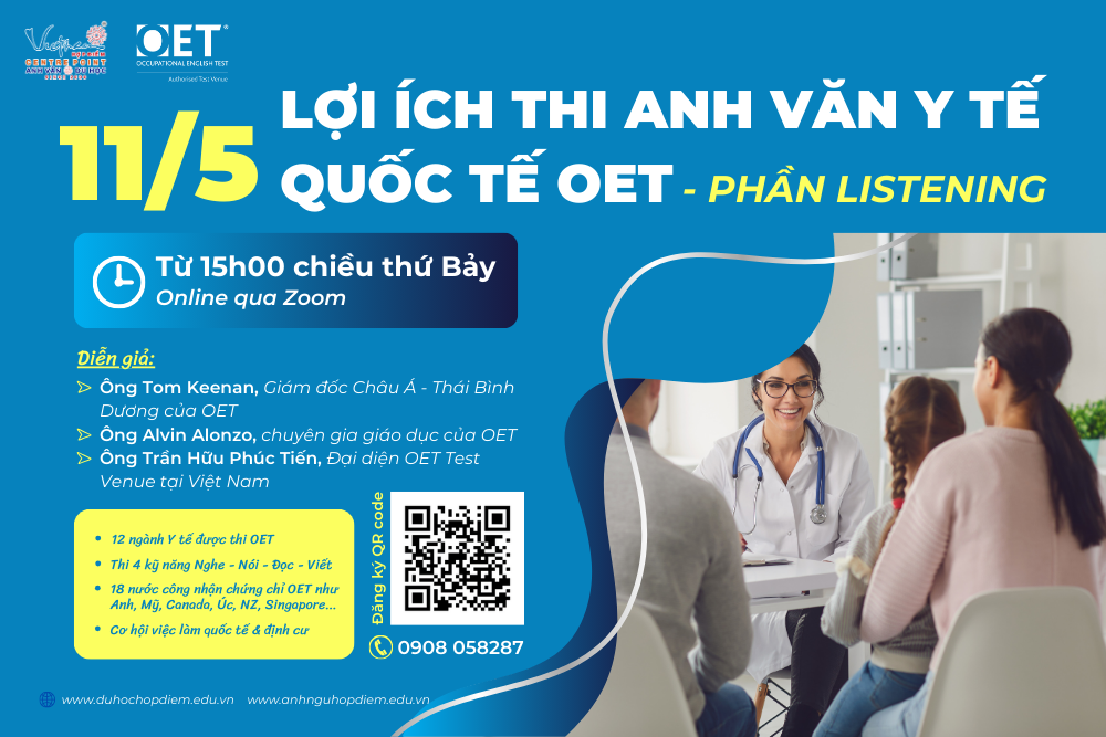 Cùng du học Hợp Điểm chinh phục bài thi Listening OET