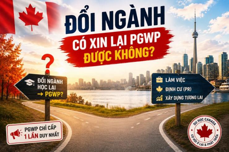 Có thể đổi ngành để xin lại PGWP khi du học Canada không?