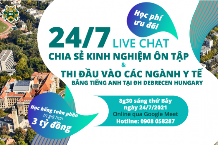 24/7: LIVE CHAT “LÀM SAO TRÚNG TUYỂN DU HỌC Y TẾ BẰNG TIẾNG ANH & HỌC BỔNG ? ”