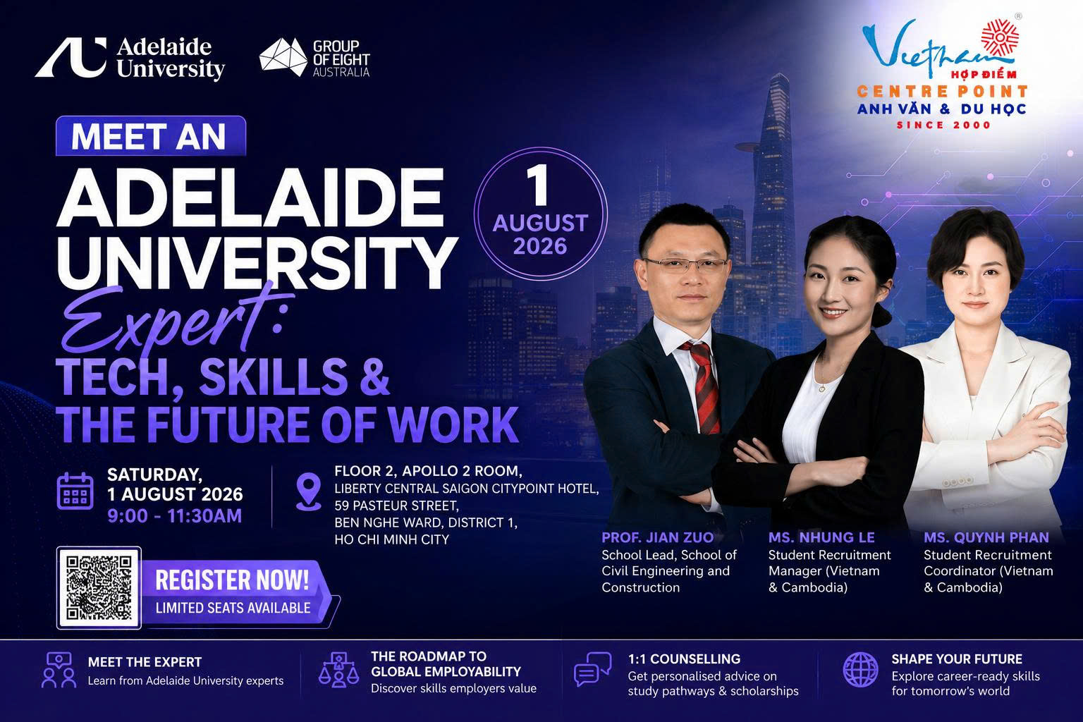 Sự kiện Adelaide University: Công nghệ, kỹ năng và tương lai việc làm