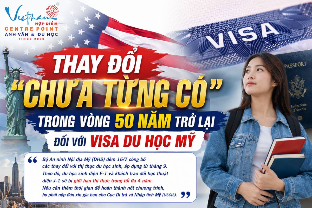 Visa du học Mỹ 2026: Chính thức xóa D/S từ 15/09
