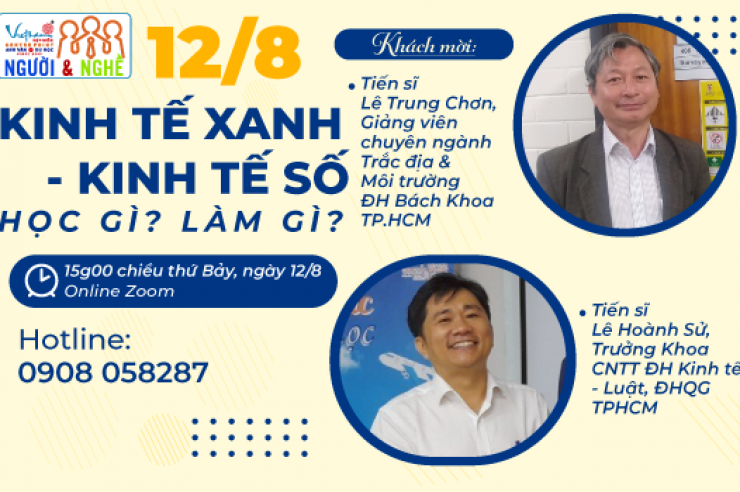 GIAO LƯU NGƯỜI VÀ NGHỀ “KINH TẾ XANH – KINH TẾ SỐ: HỌC GÌ ? LÀM GÌ?"