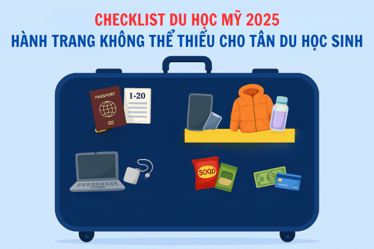 Checklist Du Học Mỹ 2025 – Hành Trang Không Thể Thiếu Cho Tân Du Học Sinh