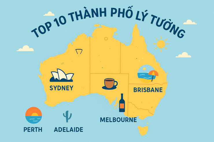 Du học Úc 2025: TOP 10 Thành phố lý tưởng để học tập và sinh sống