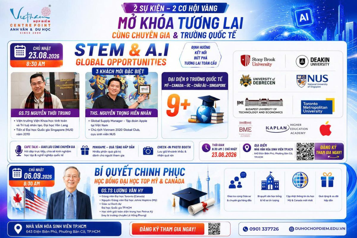 Sự kiện 23/8 và 6/9: Đường đến học bổng và nghề nghiệp rạng rỡ
