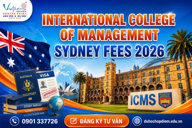 Mức học phí 2026 tại International College of Management Sydney