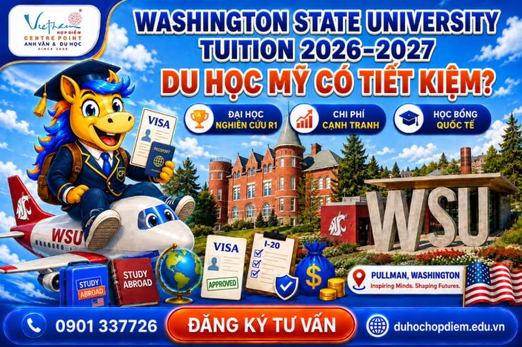 Chi phí sinh viên tại Washington State University năm 2026 - 2027