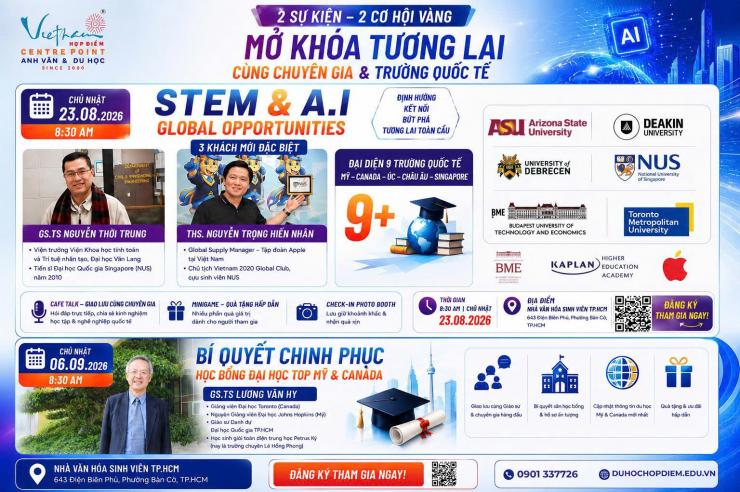 Sự kiện 23/8 và 6/9: Đường đến học bổng và nghề nghiệp rạng rỡ