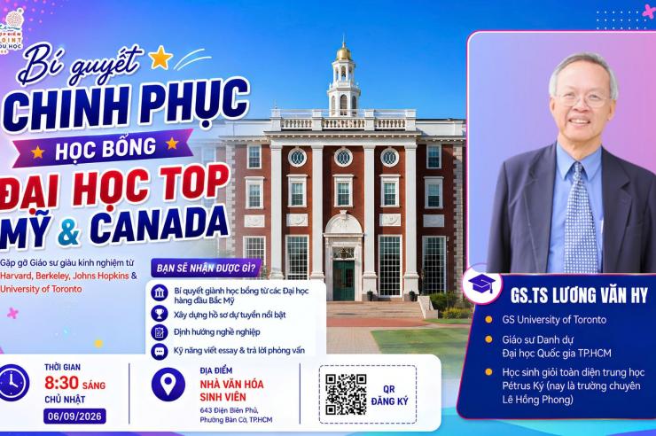 Sự kiện 6/9: Mở khoá chinh phục học bổng Mỹ và Canada