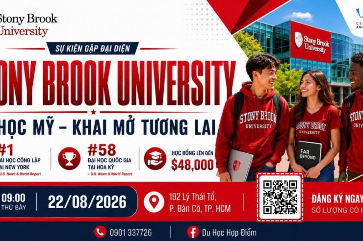 Sự kiện 22/08 du học Mỹ cùng Stony Brook University