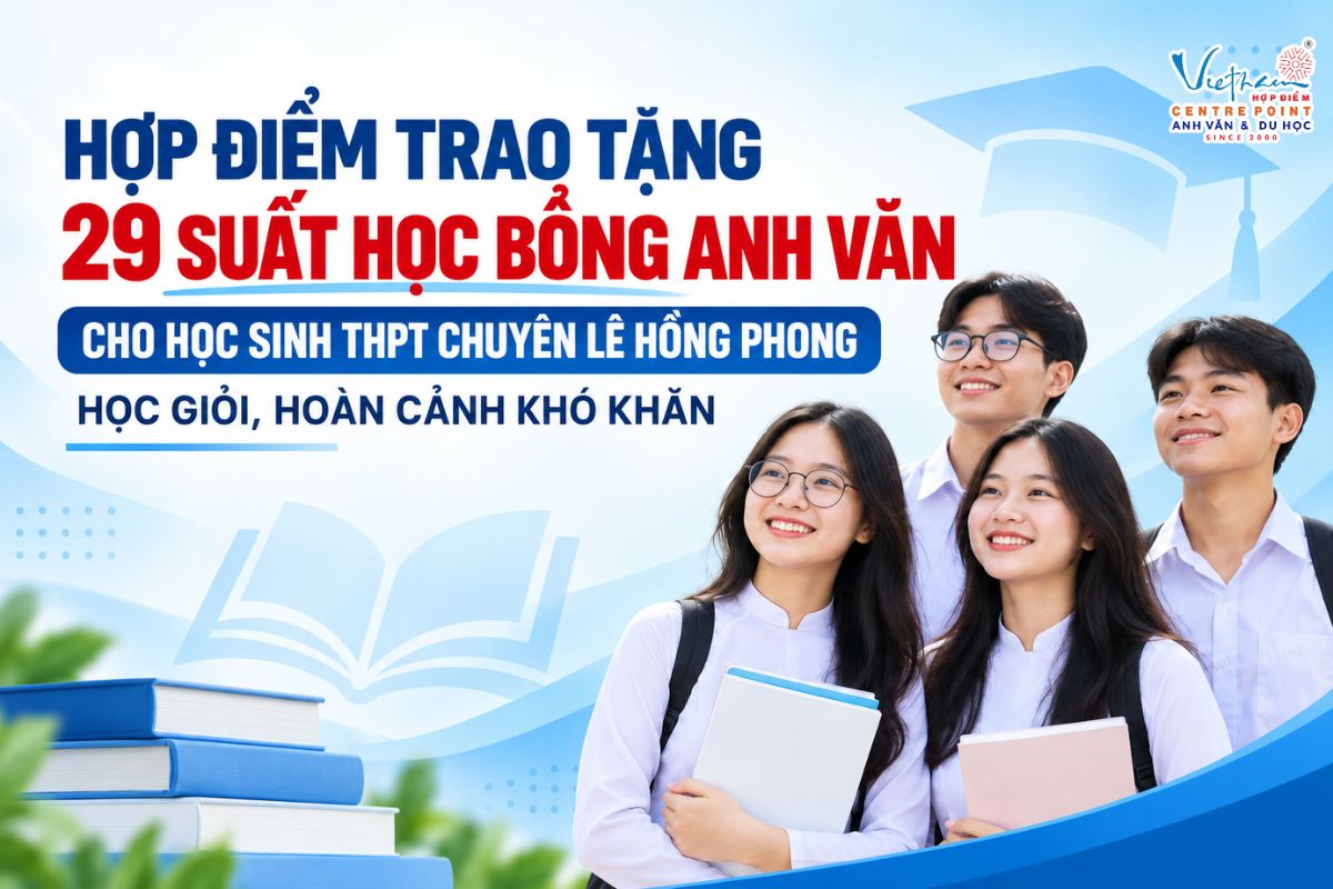 Hợp Điểm trao tặng 29 suất học bổng cho học sinh THPT Chuyên Lê Hồng Phong