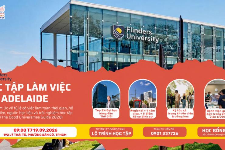 Sự kiện 19/09: Du học Flinders University học bổng lên đến 50% tại Adelaide