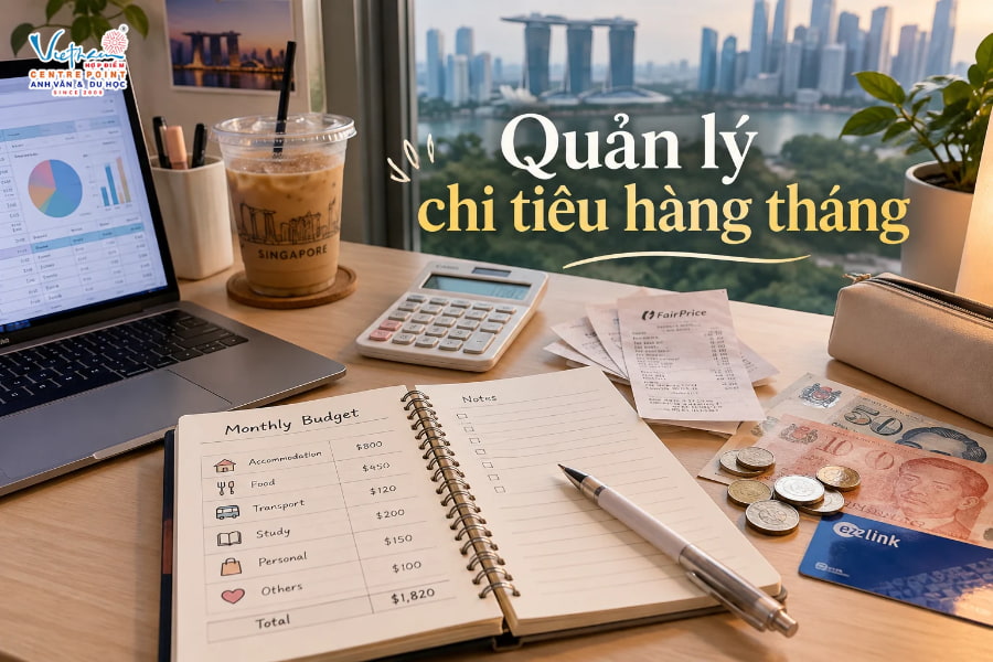 Quản lý chi tiêu khi du học Singapore