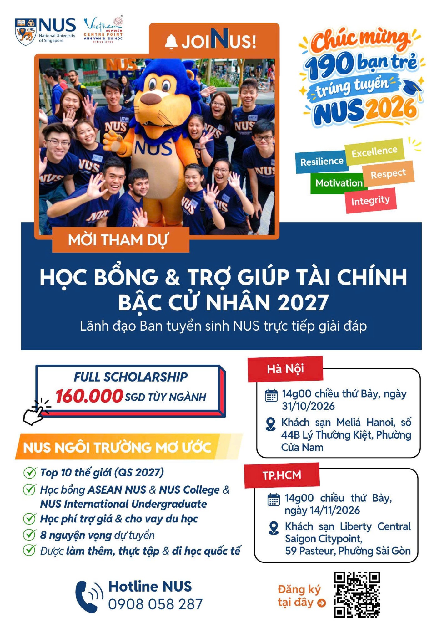 Hạn nộp hồ sơ NUS 2027