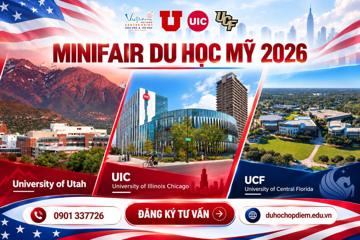 Minifair Du học Mỹ 2026: Gặp gỡ các trường Đại học hàng đầu tại Mỹ