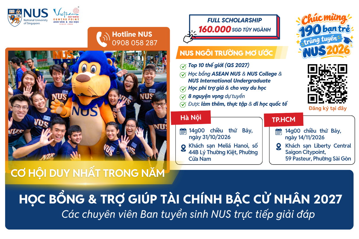 Sự kiện NUS tuyển sinh 2027