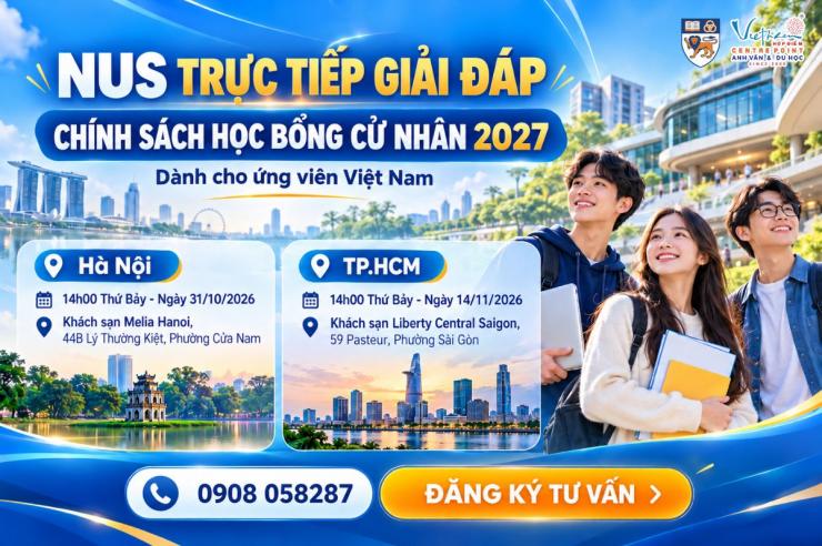 NUS trao đổi với ứng viên Việt Nam về chính sách học bổng cử nhân 2027