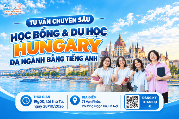 Sự kiện 28/10 tại Hà Nội: Tư vấn học bổng du học Hungary ngành Y tế, STEM