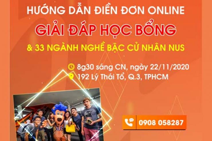 22/11 TPHCM: HƯỚNG DẪN ĐIỀN ĐƠN ONLINE HỌC BỔNG, TRỢ GIÚP TÀI CHÍNH NUS