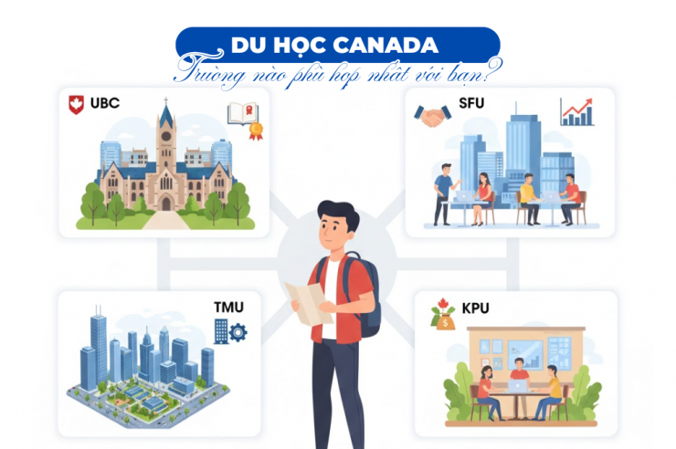 Du học Canada: UBC, SFU, TMU, KPU – Trường nào phù hợp nhất với bạn?