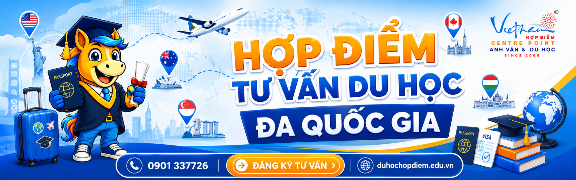 Dịch vụ tư vấn du học đa quốc gia Hợp Điểm